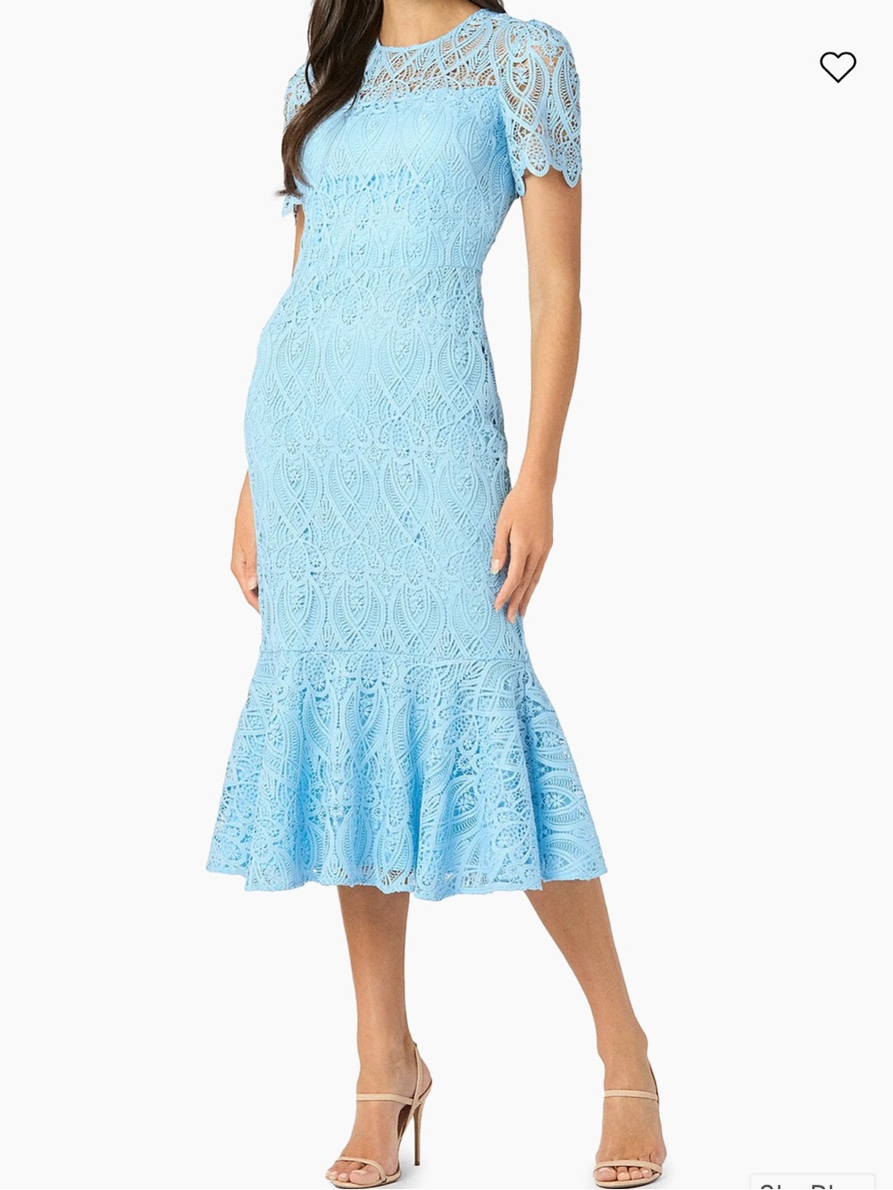 Shoshanna Darcy Ruffled Lace Midi-Dress